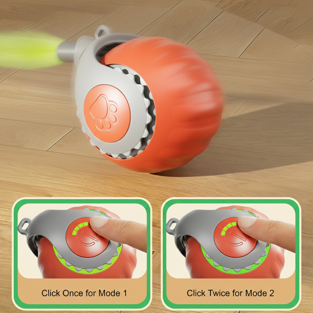 Automatic cat teasing ball