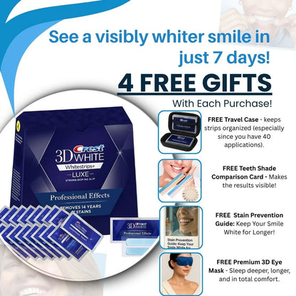 Pro-Strength 3D Teeth Whitening Strips – Remove Yellow & Smoke Stains Fast