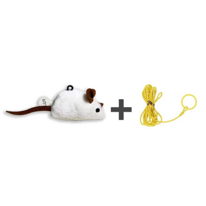 SqueakyMouse 1+1 FREE: Realistic Interactive Plush Cat Toy Squeaky Mouse