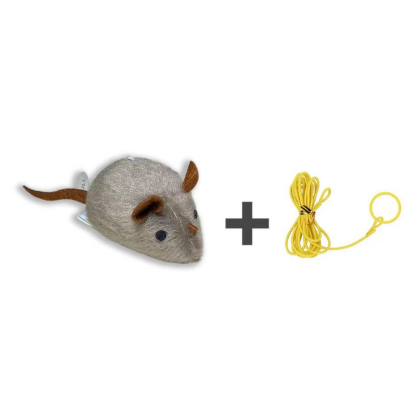 SqueakyMouse 1+1 FREE: Realistic Interactive Plush Cat Toy Squeaky Mouse